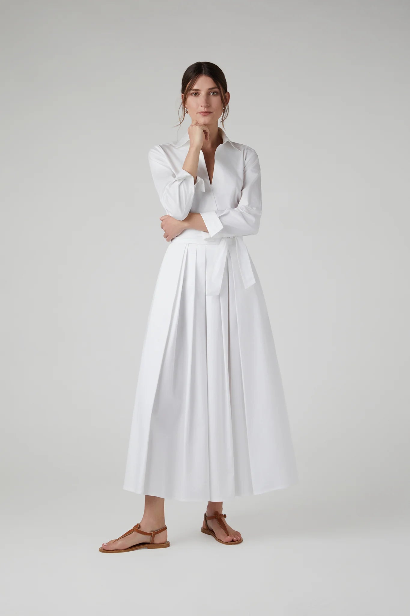 Jasper Conran "Holly" Plain Wrap Shirt in White