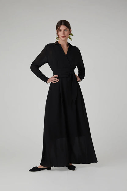 Jasper Conran Hester Georgette Maxi Wrap Dress