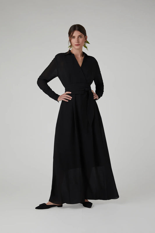 Jasper Conran Hester Georgette Maxi Wrap Dress