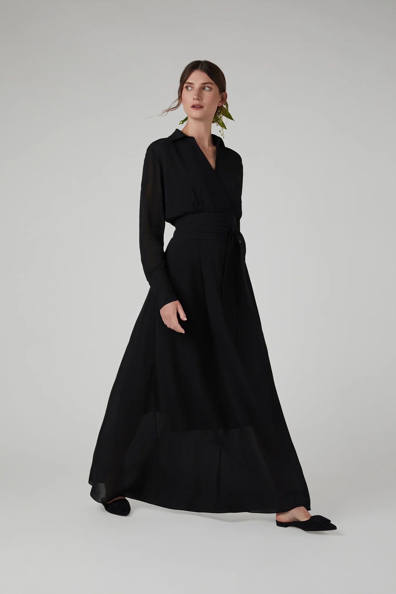 Jasper Conran Hester Georgette Maxi Wrap Dress