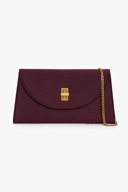 Jasper Conran "Gigi" Wool Silk Clutch Bag in Berry