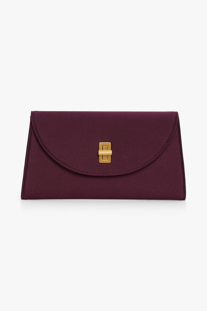 Jasper Conran "Gigi" Wool Silk Clutch Bag in Berry