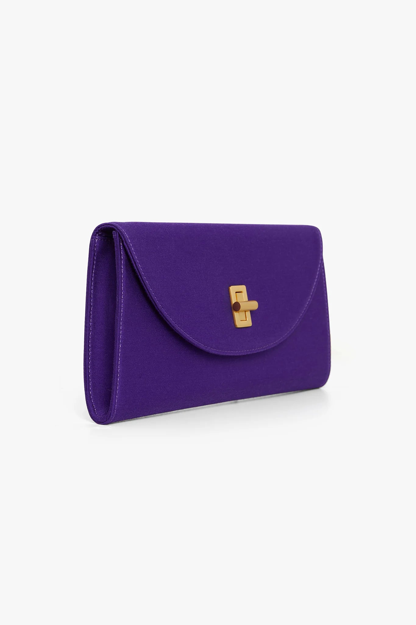 Jasper Conran "Gigi" Wool Silk Clutch Bag in Violet
