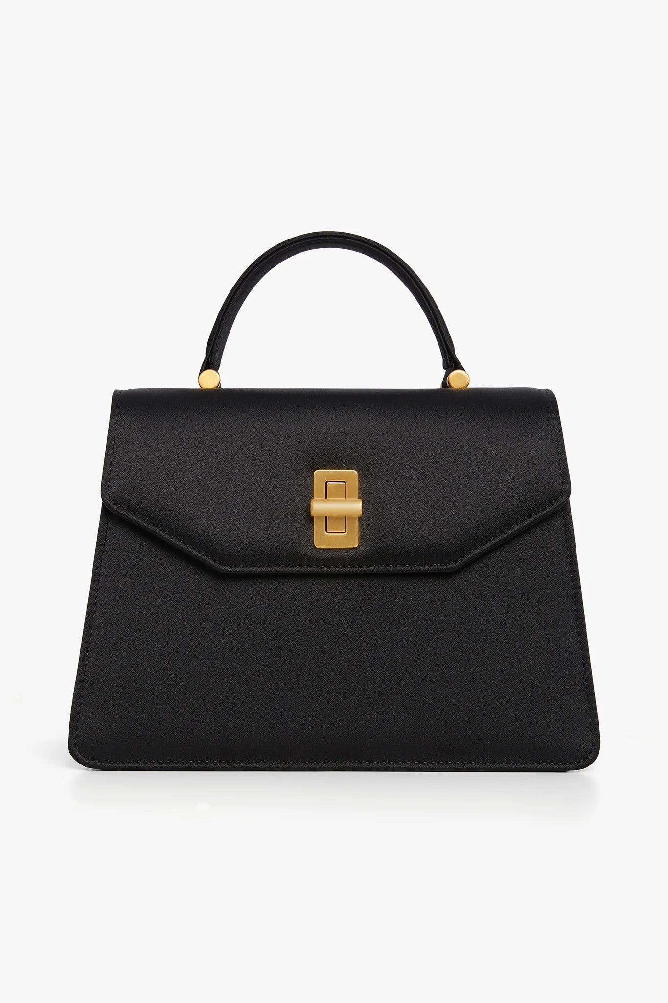 Jasper Conran "Ivanna" Premium Satin Top Handle Bag in Black