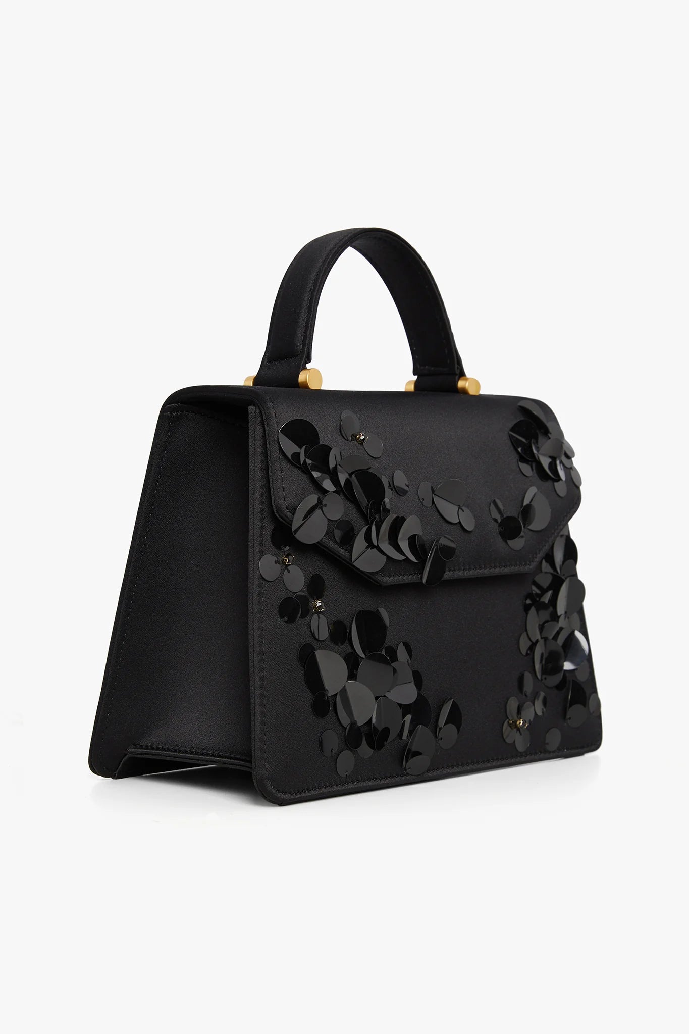 Jasper Conran "Imelda" Sequin Top Handle Bag in Black