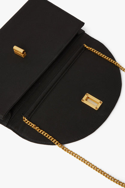 Jasper Conran "Gigi" Wool Silk Clutch Bag in Black