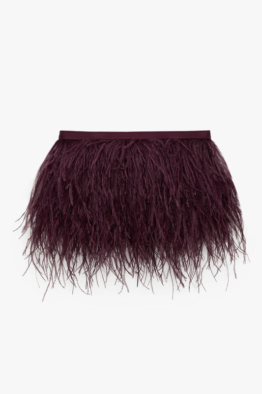 Jasper Conran "Inez" Ostrich Feather Clutch Bag in Berry