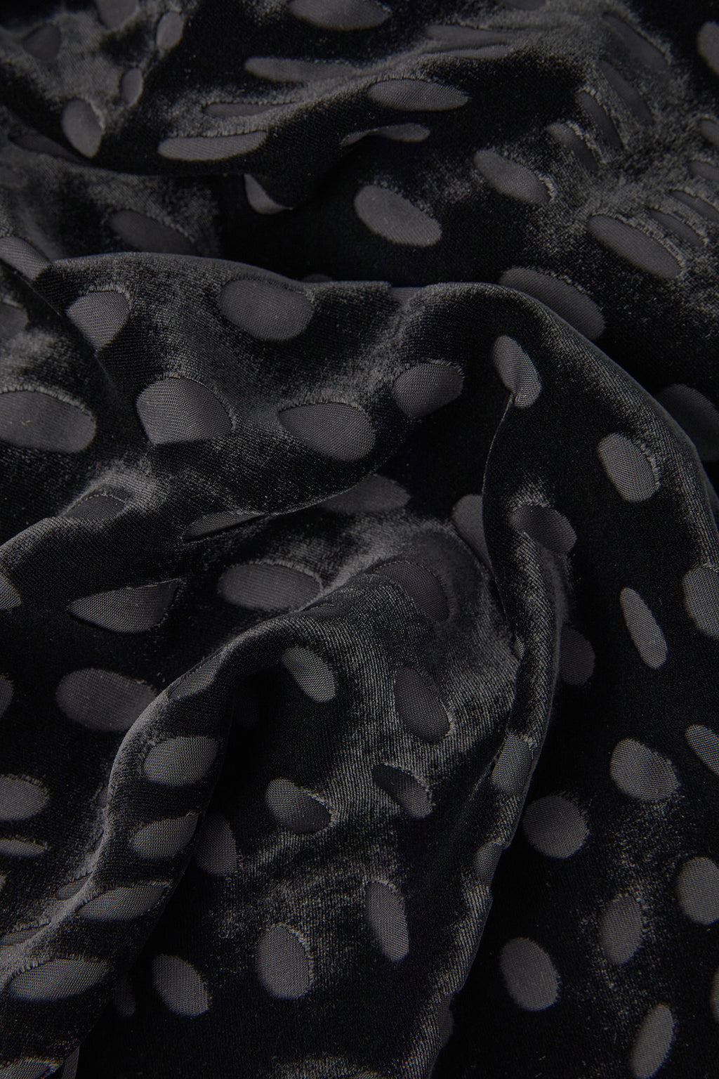 Jasper Conran "Isabel" Velvet Devoré Shirt Dress in Black