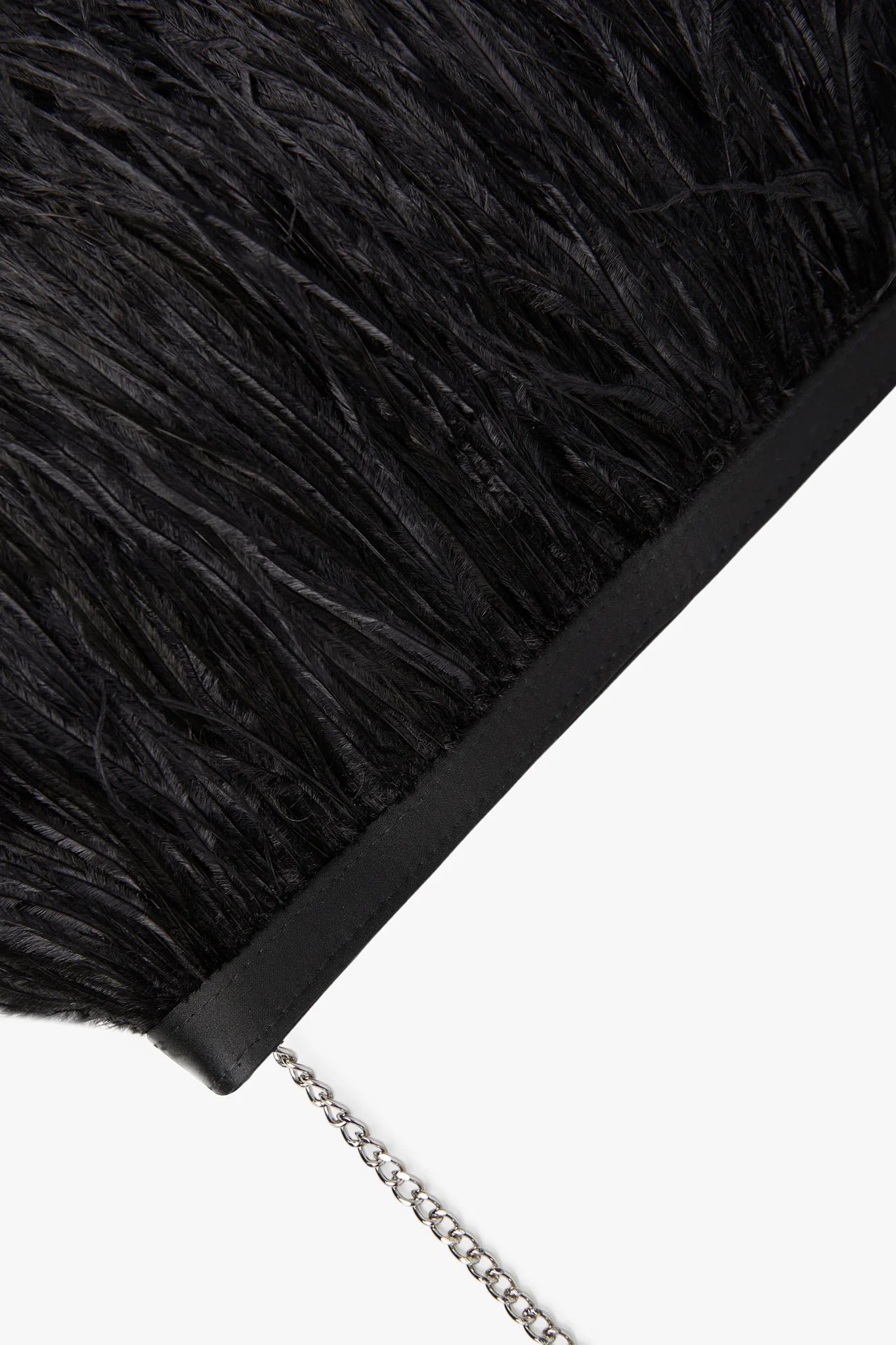 Jasper Conran "Inez" Ostrich Feather Clutch Bag in Black