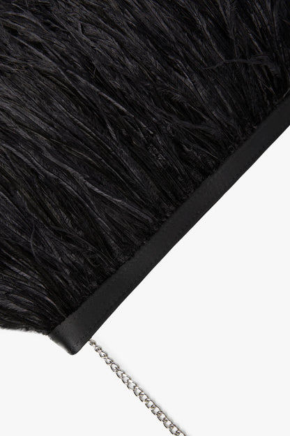 Jasper Conran "Inez" Ostrich Feather Clutch Bag in Black