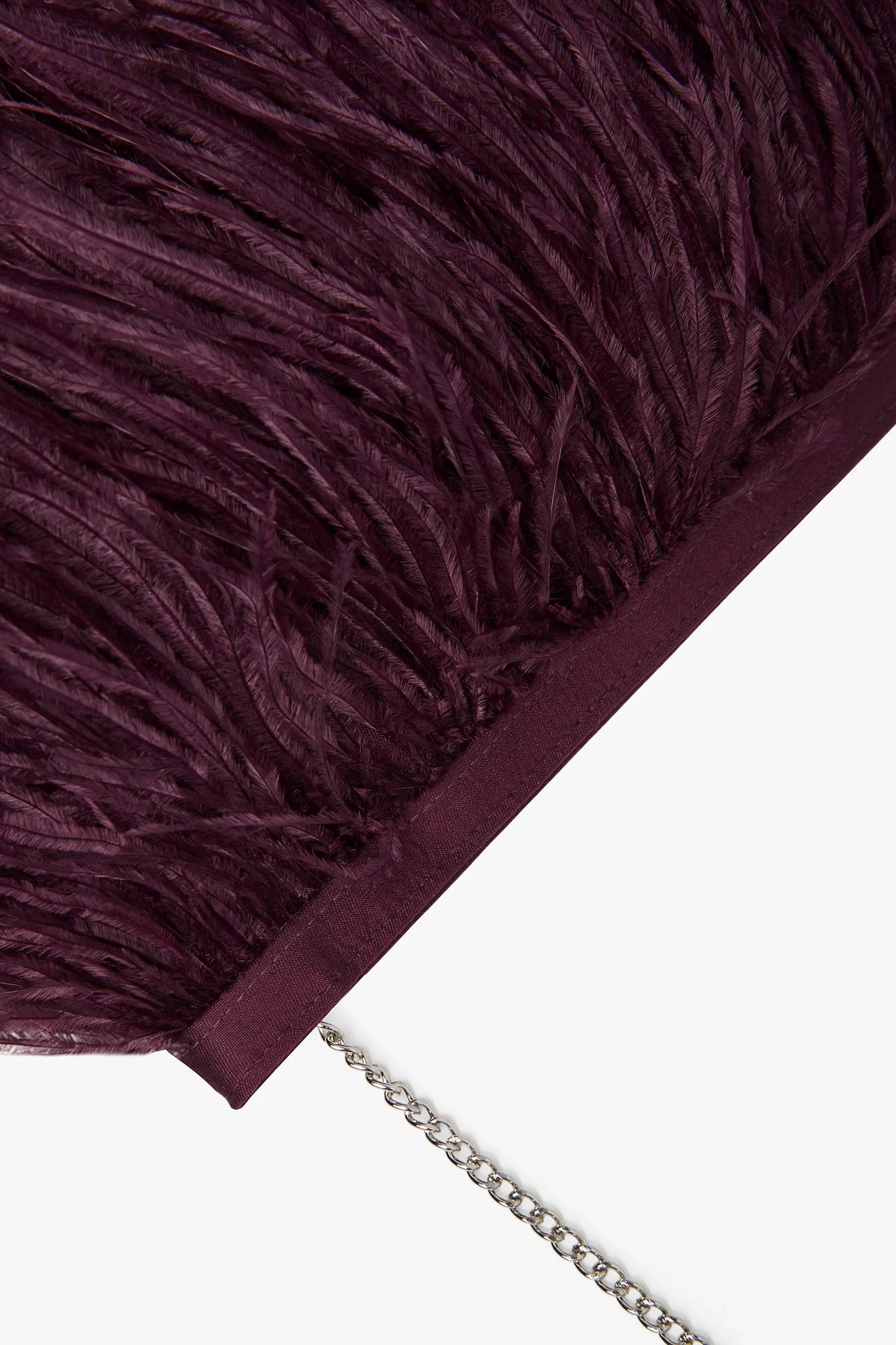 Jasper Conran "Inez" Ostrich Feather Clutch Bag in Berry