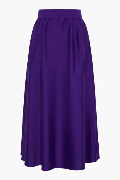 Jasper Conran "Gwen" Wool Silk Skirt in Violet