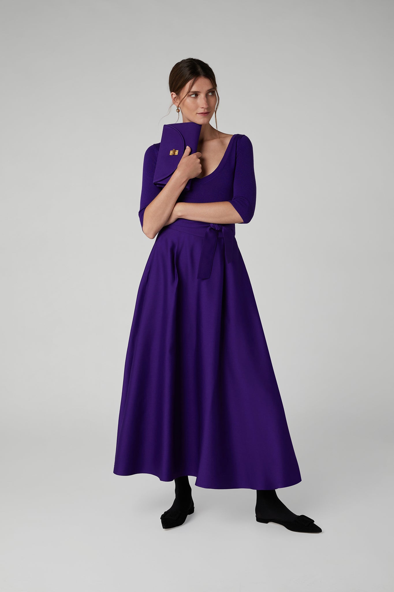Jasper Conran Gwen Wool/Silk Skirt