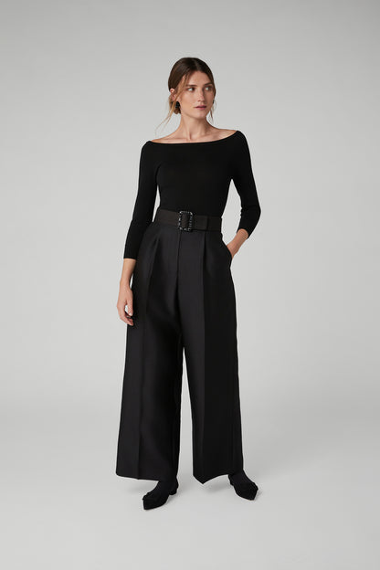 Jasper Conran Imogen Wool Silk Wide Leg Trousers