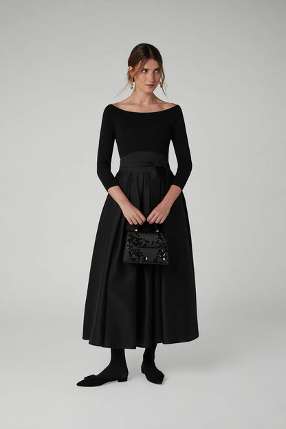 Jasper Conran "Imelda" Sequin Top Handle Bag in Black