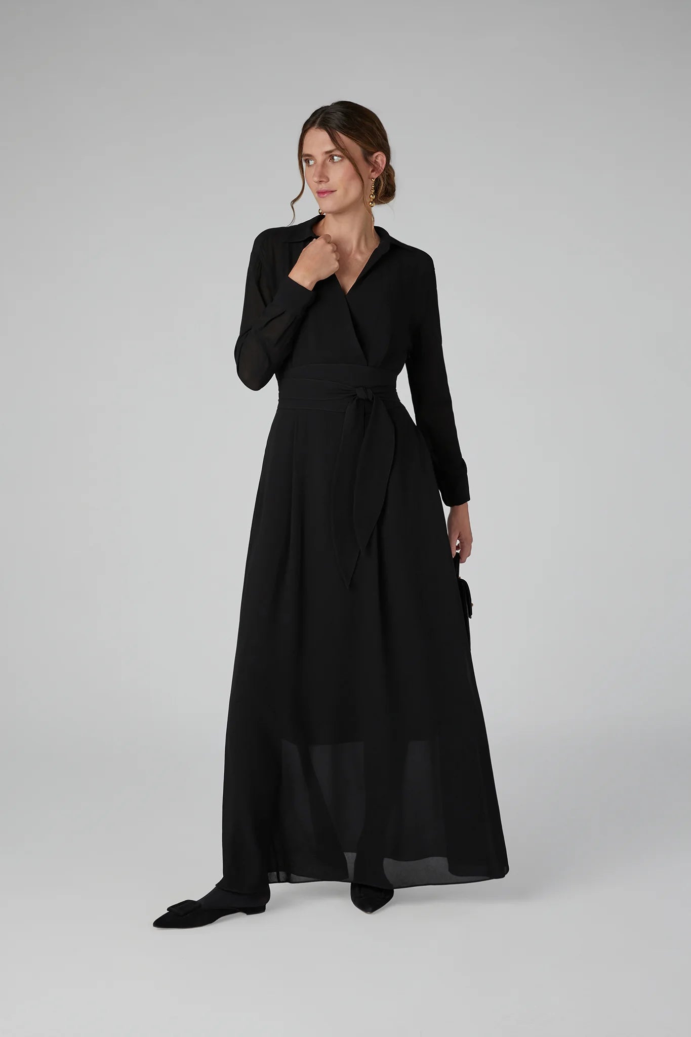Jasper Conran Hester Georgette Maxi Wrap Dress