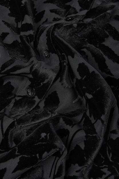 Jasper Conran Idalia Velvet Burn Out Shirt Black Floral