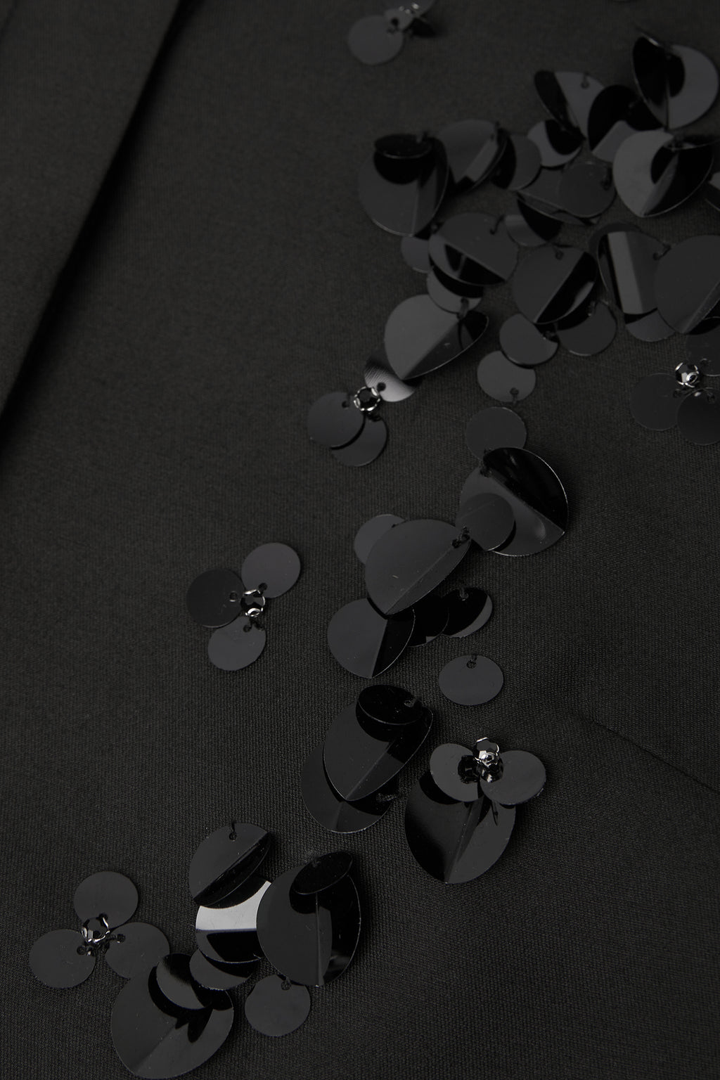 Jasper Conran "Imelda" Wool Silk Sequin Skirt in Black