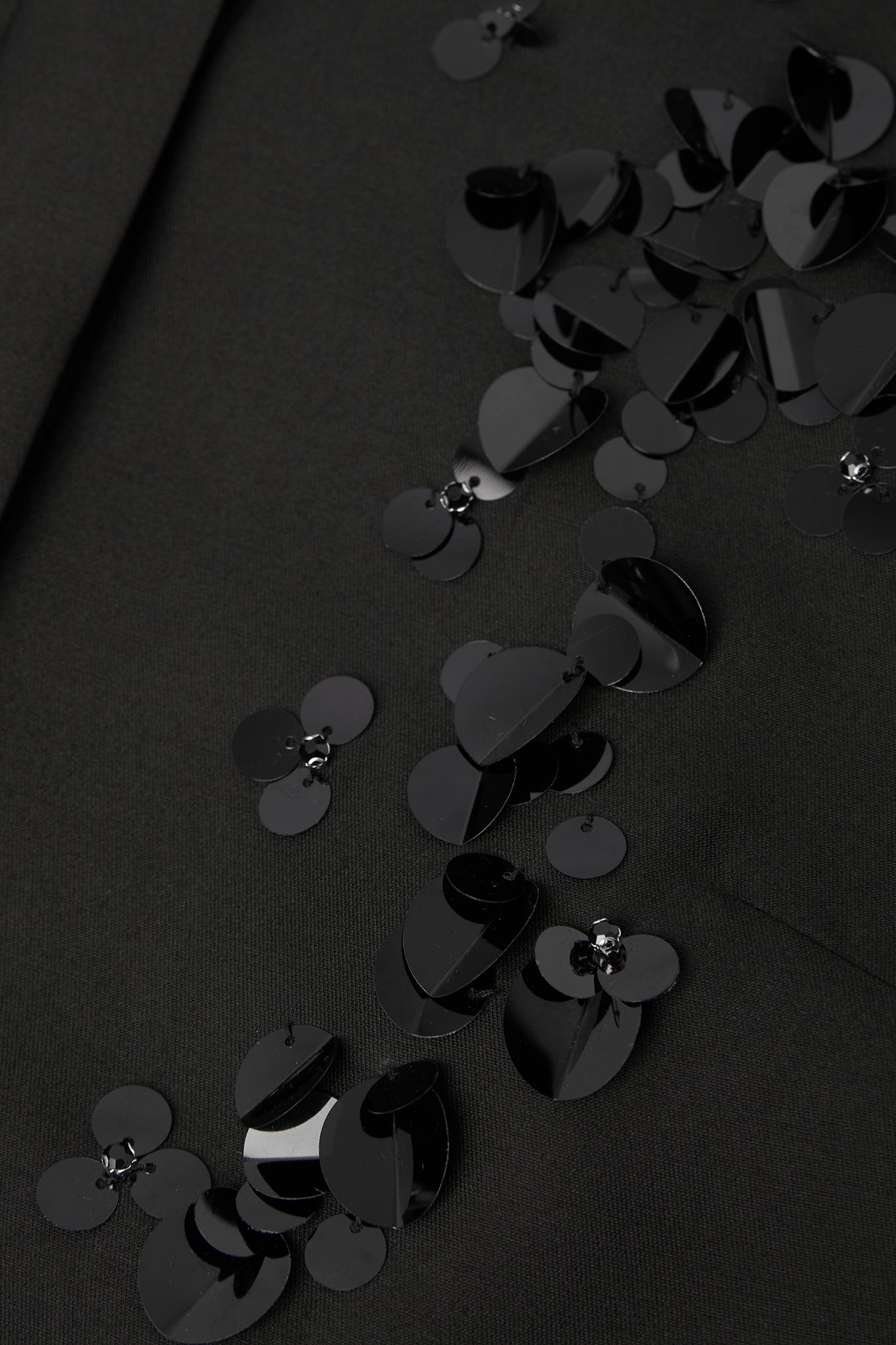 Jasper Conran "Imelda" Wool Silk Sequin Skirt in Black