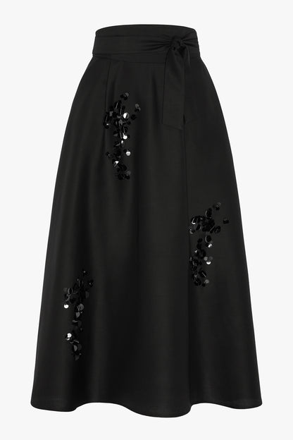 Jasper Conran Imelda Wool Silk Sequin Skirt