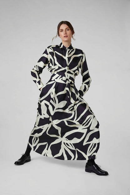 Jasper Conran "Gail" Silk Twill Printed Shirt