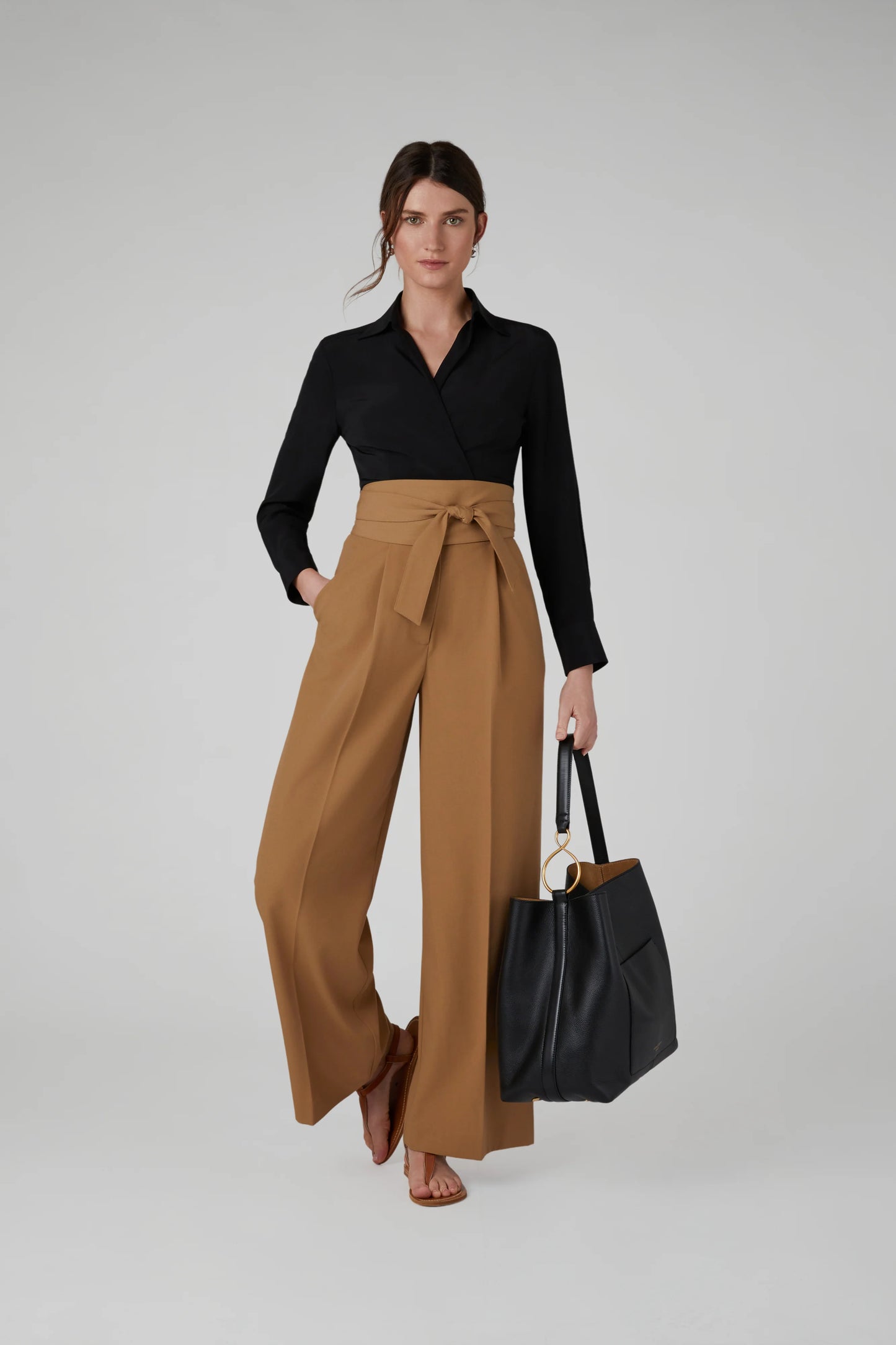 Jasper Conran Georgia Wide Leg Trouser Camel