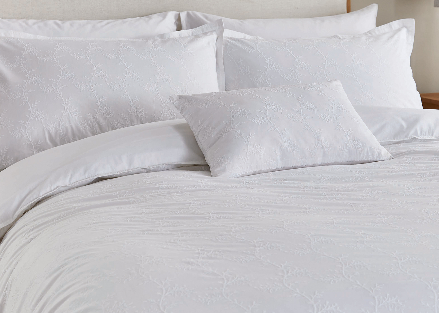 Murmur "Bea" Embroidery Duvet Cover Sets in White
