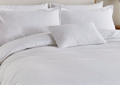 Murmur "Bea" Embroidery Duvet Cover Sets in White