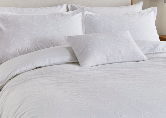 Murmur "Bea" Embroidery Duvet Cover Sets in White