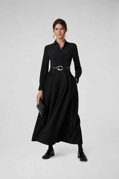 Jasper Conran "Genevieve" Silk Wrap Shirt