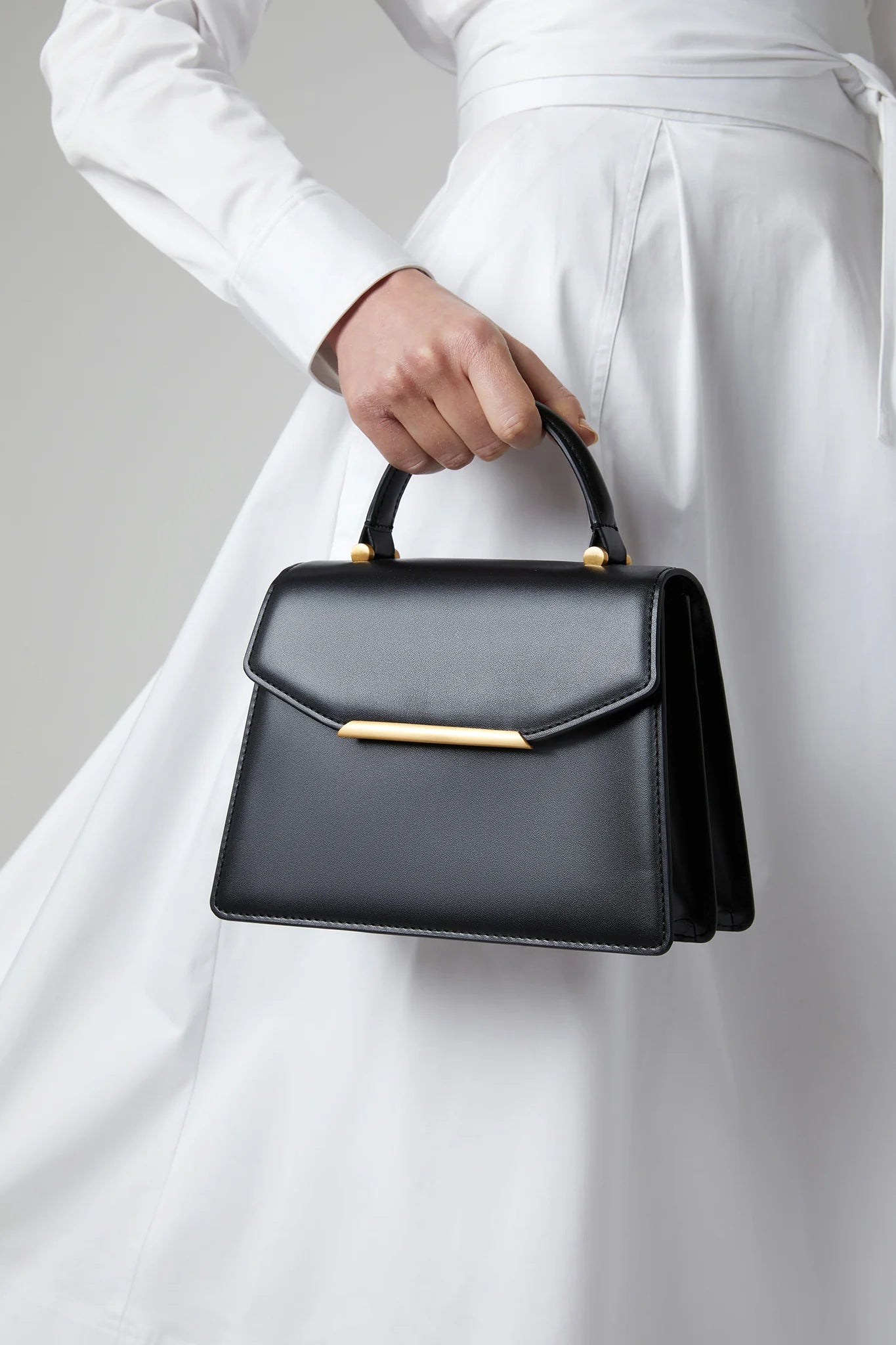 Jasper Conran "Francine" Top Handle Grab Bag in Black