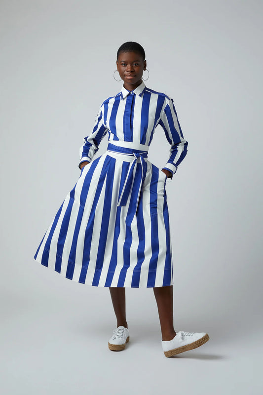 Jasper Conran "Floretta" Striped Button Through Cotton Shirt