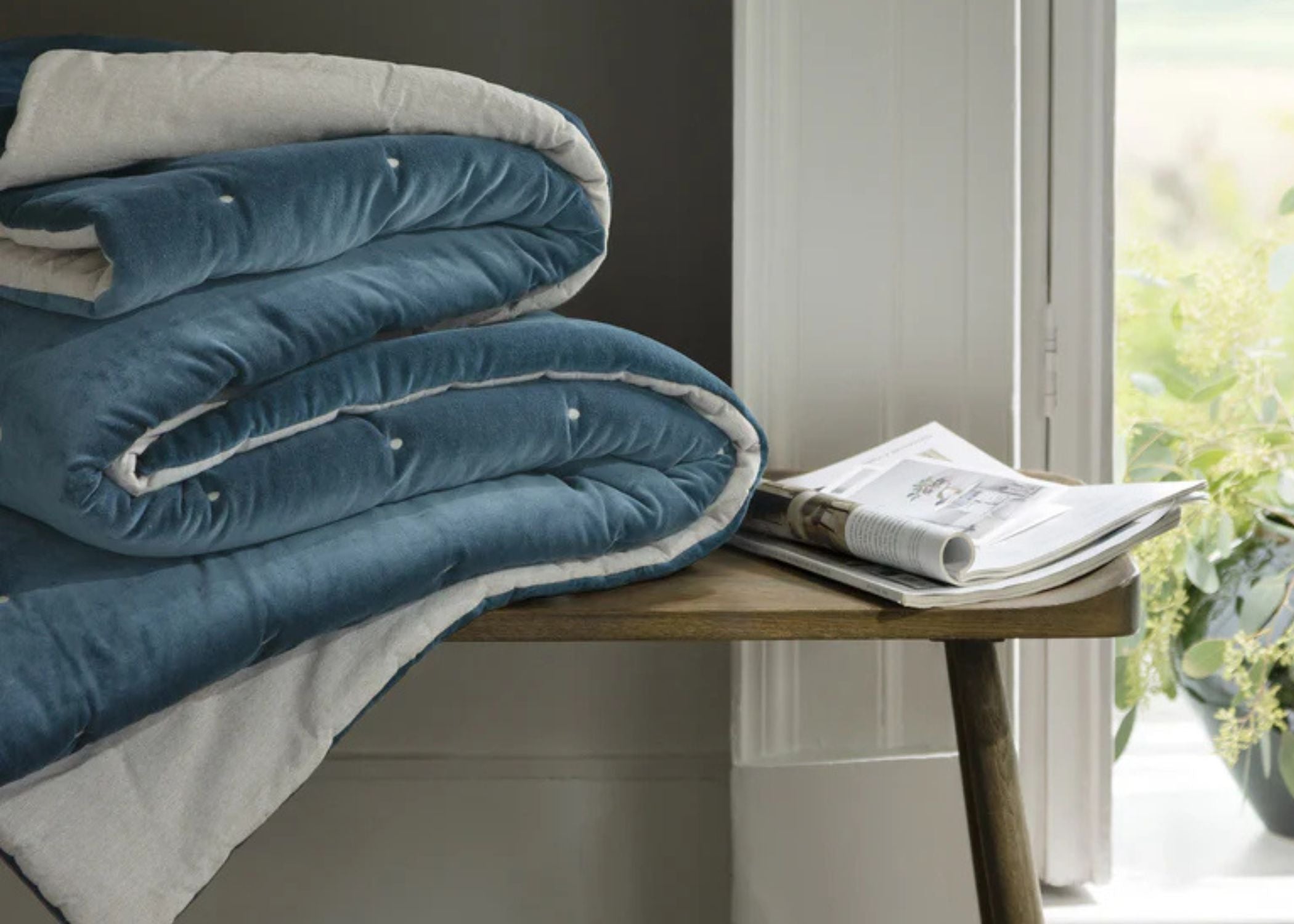 Christy "Jaipur" Throw in Ink Blue