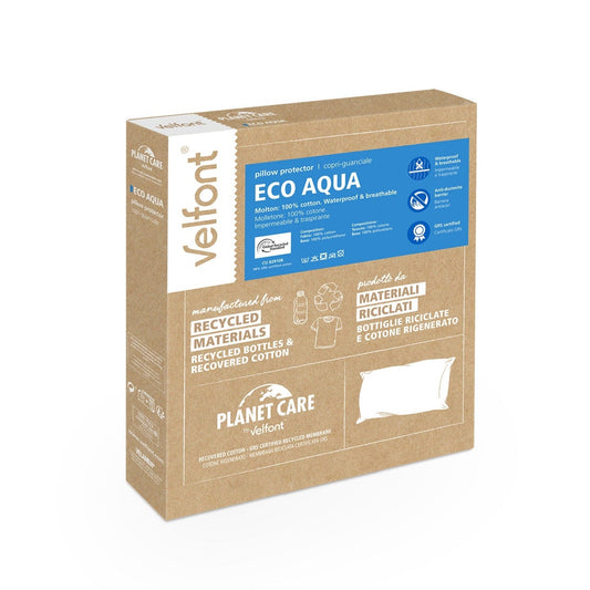 Velfont "Eco Aqua" Standard Pillow Protector in White