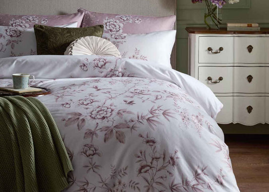 Laura Ashley "Rowsham" Duvet Cover Set in Dark Blush