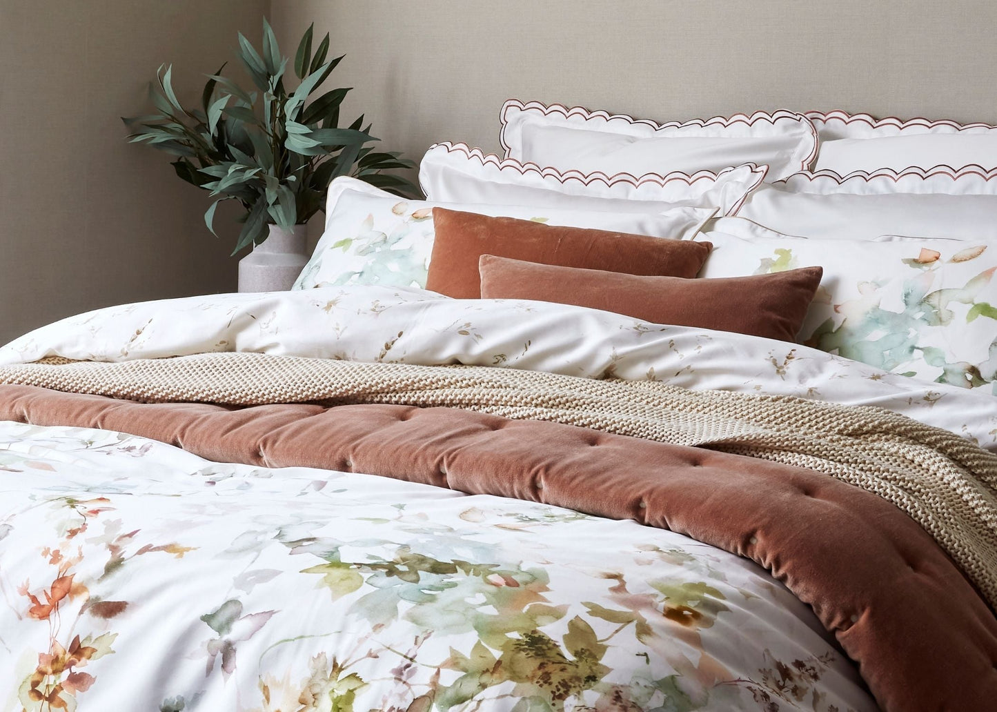 Christy "Botanical" Duvet Cover Sets in Sage