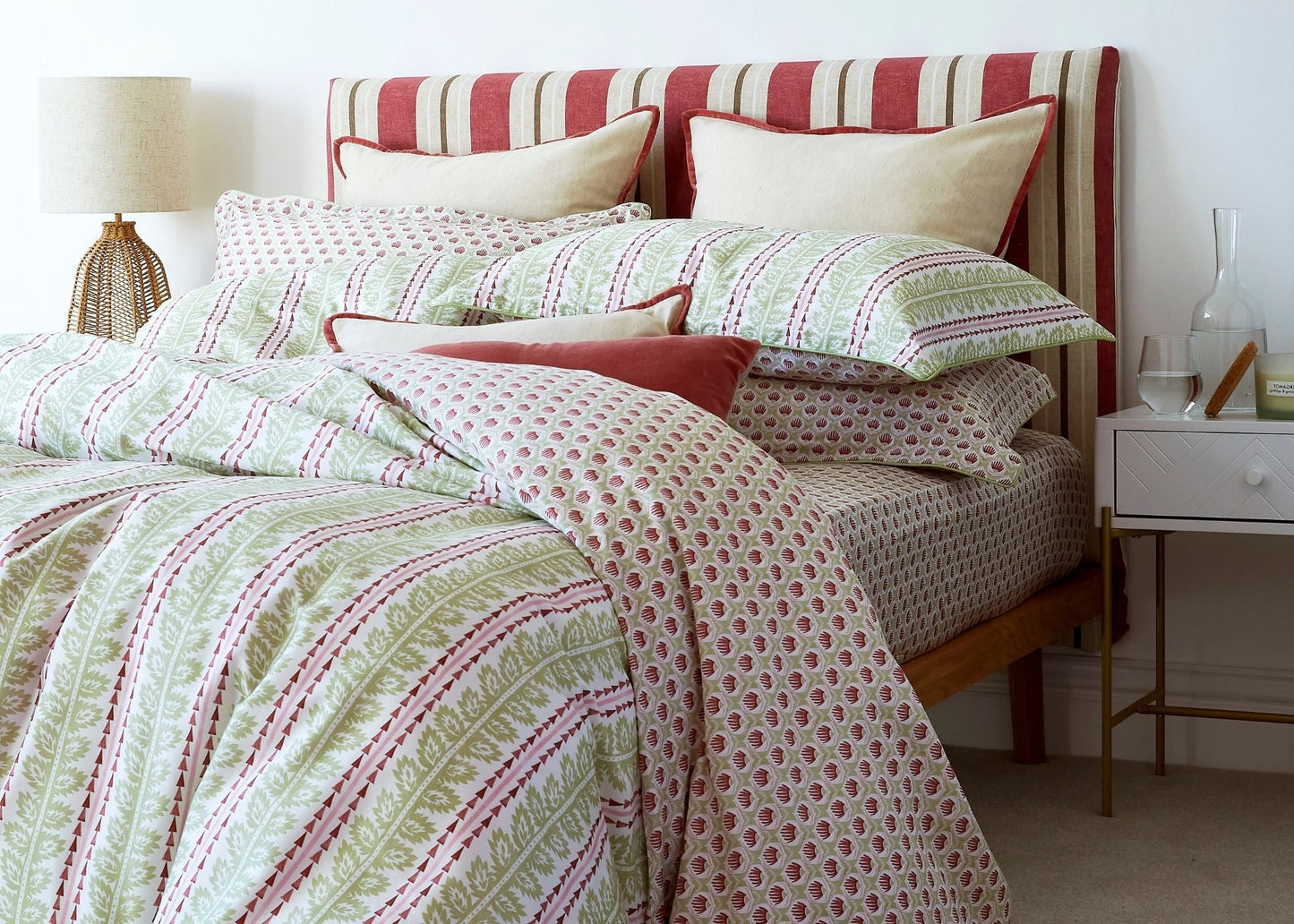 Christy "Folia" Duvet Cover Sets in Celery