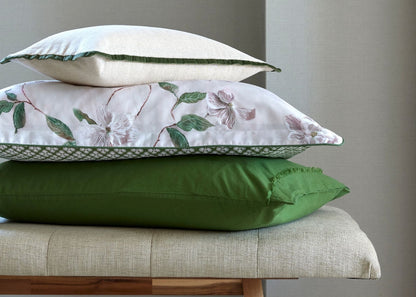 Christy "Magnolia" Duvet Cover Sets in Olive