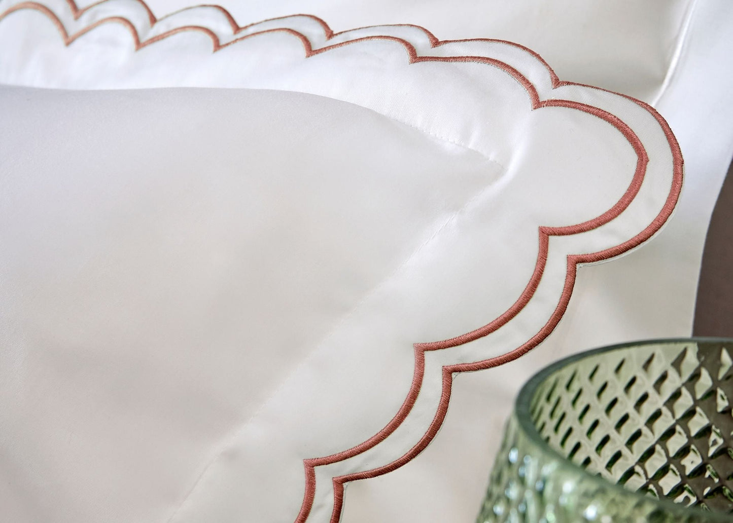 Christy "Scallop Edge" Duvet Cover Sets in Fire