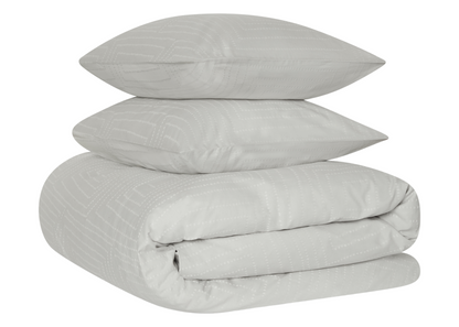 Jasper Conran "Dot to Dot" Jacquard Duvet Cover Set in Lunar Grey