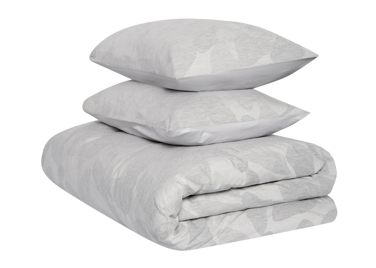Jasper Conran "Abstract Leaf" Duvet Cover Set in Melange Grey