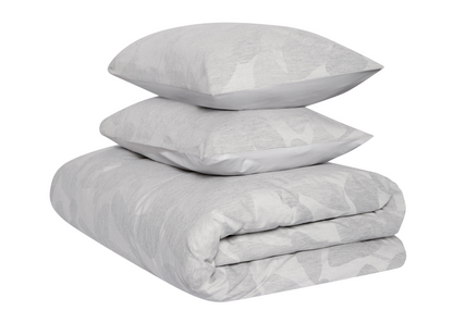 Jasper Conran "Abstract Leaf" Duvet Cover Set in Melange Grey
