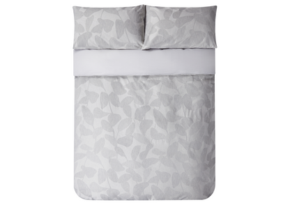 Jasper Conran "Abstract Leaf" Duvet Cover Set in Melange Grey