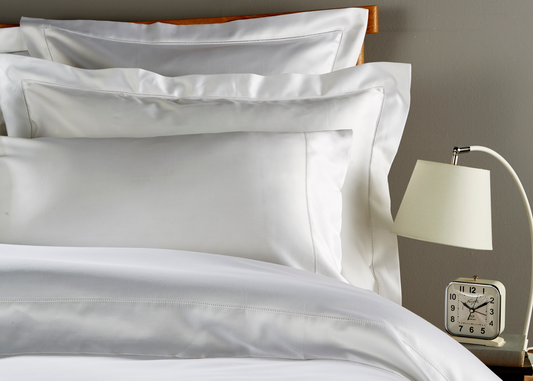 Christy Premium "900 Thread Count Picot" Bed Linen in White