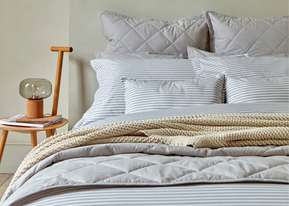 Christy "Lerwick Stripe" Duvet Cover Sets in Stone