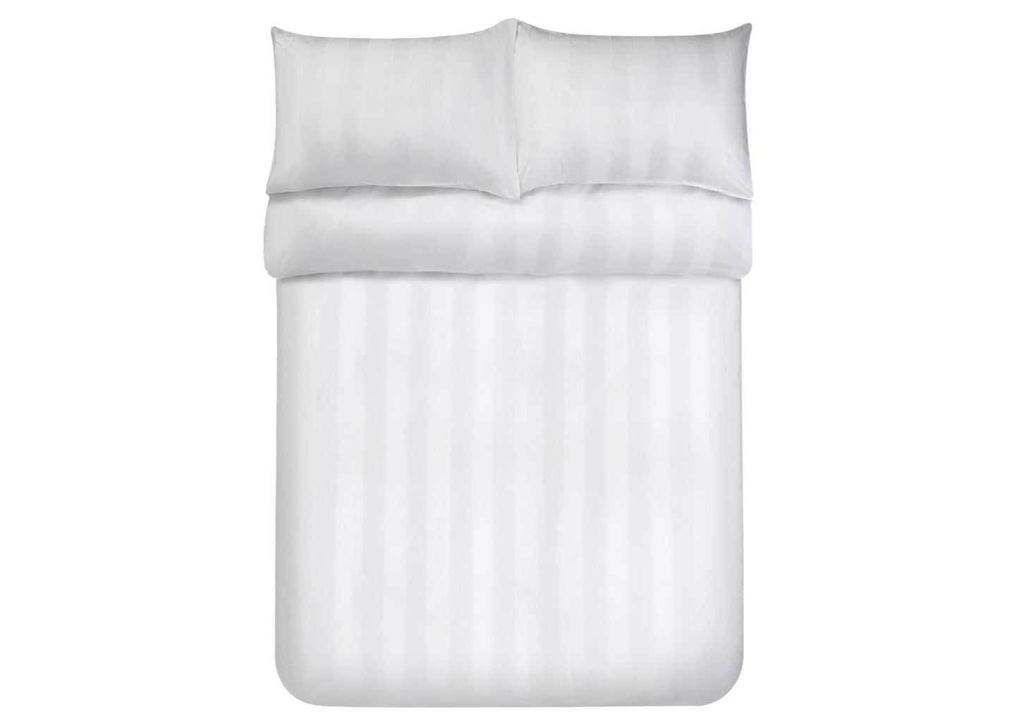 Jasper Conran "Satin Stripe" 500 Thread Count Duvet Cover in White