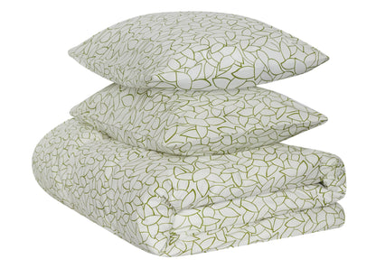 Jasper Conran "Mini Leaves" Duvet Cover Set in Spinach (Green)