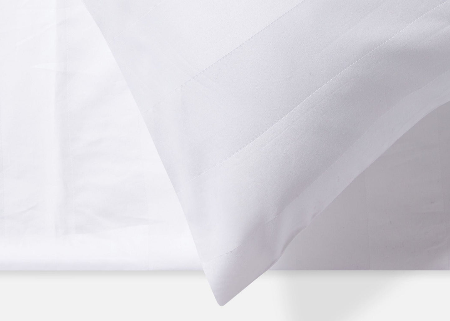 Jasper Conran "Satin Stripe" 500 Thread Count Duvet Cover in White