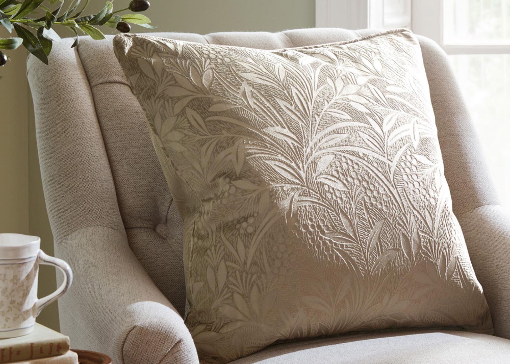 Laura Ashley "Barley" Decorative Filled Cushion - 50 x 50 cm