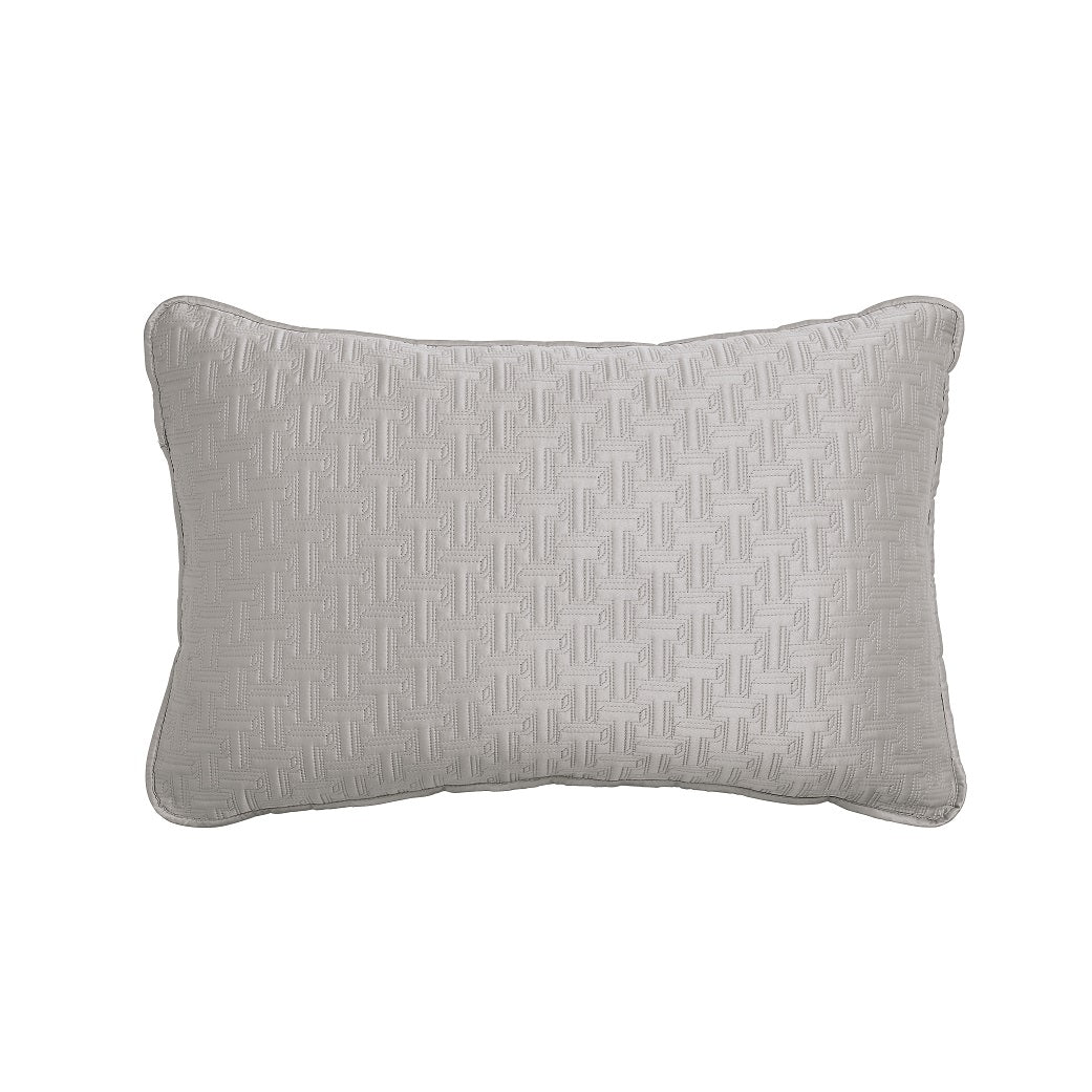 Ted Baker "T" Quilted Bedspread  and Pillow Shams in Silver